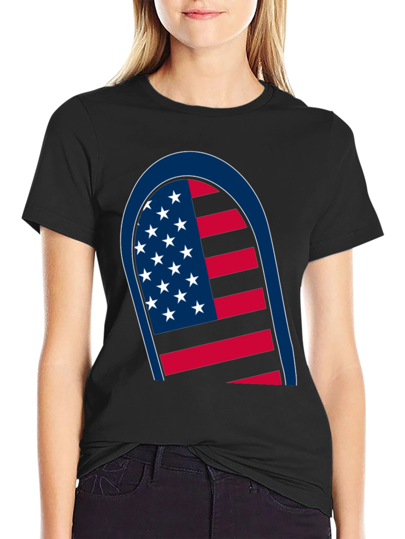 American Flag Graphic Tee