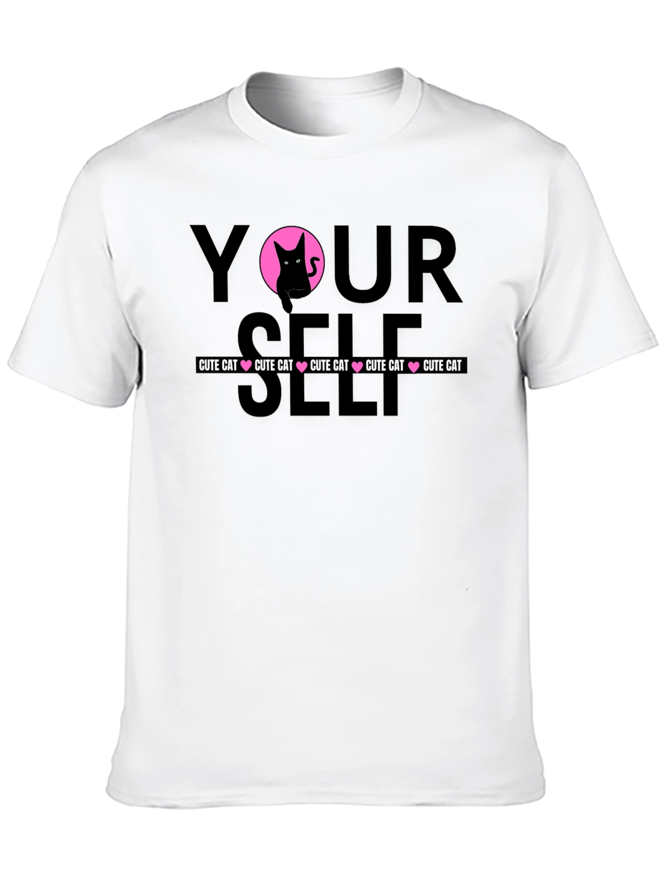 Cute Cat Yourself Graphic T-Shirt