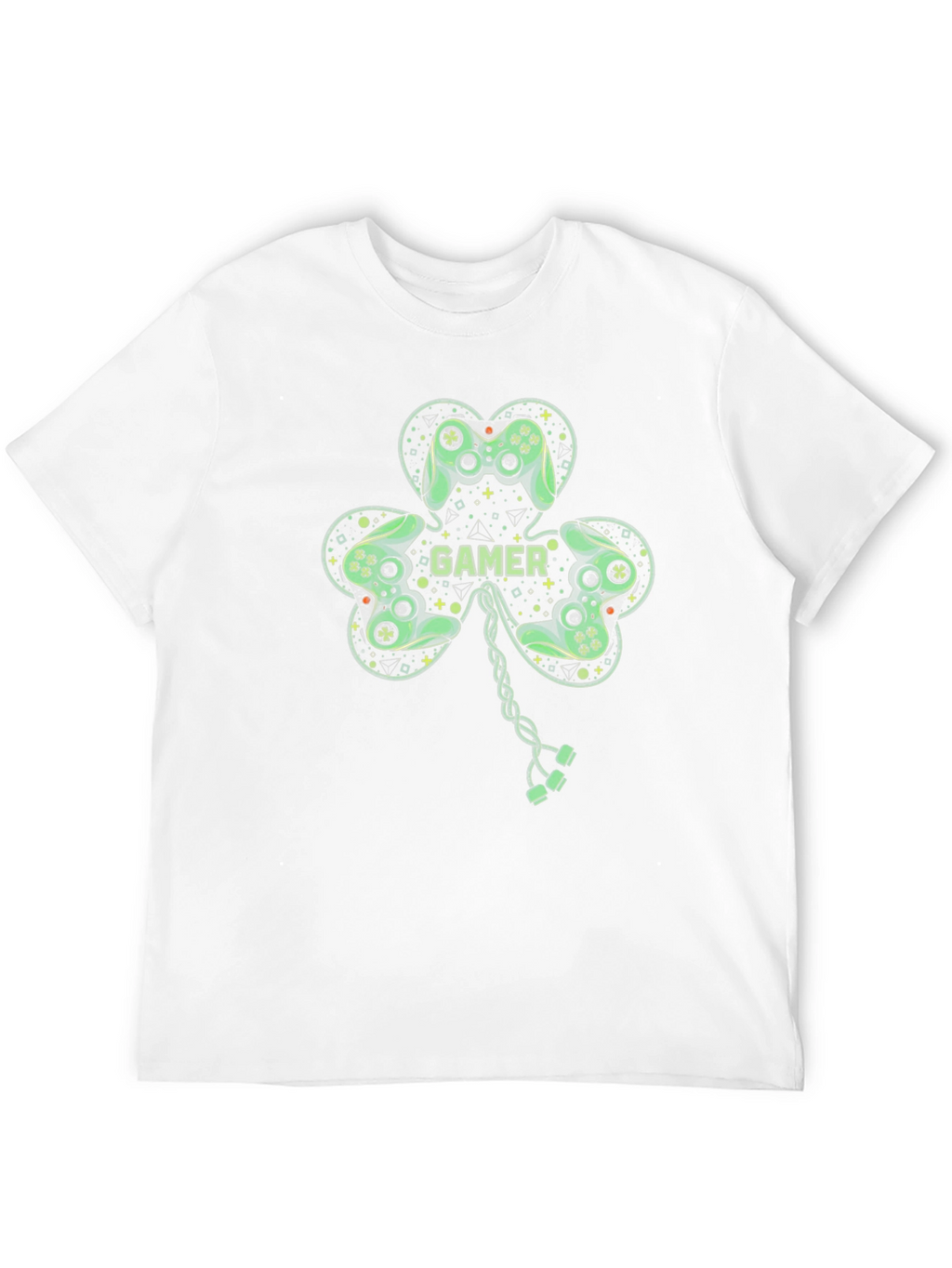 Gamer Shamrock Graphic T-Shirt - Lucky Irish Gaming Tee