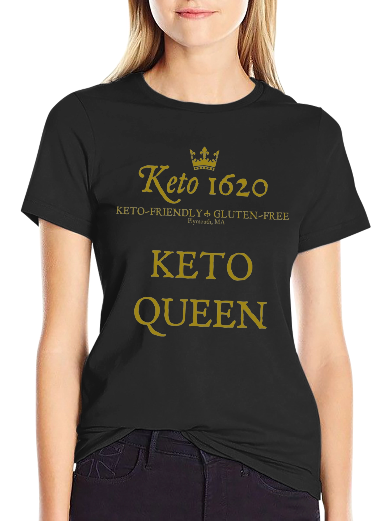 Keto Queen Black Graphic T-Shirt