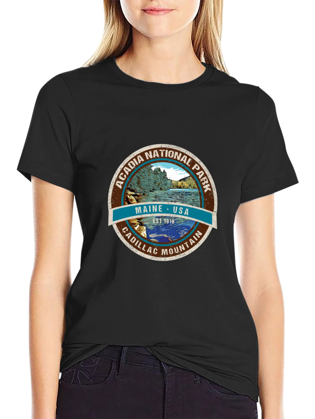 Acadia National Park Tee - Maine USA Cadillac Mountain