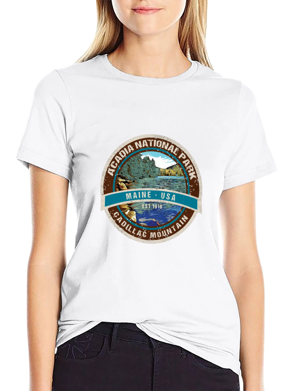 Acadia National Park Tee - Maine USA Cadillac Mountain