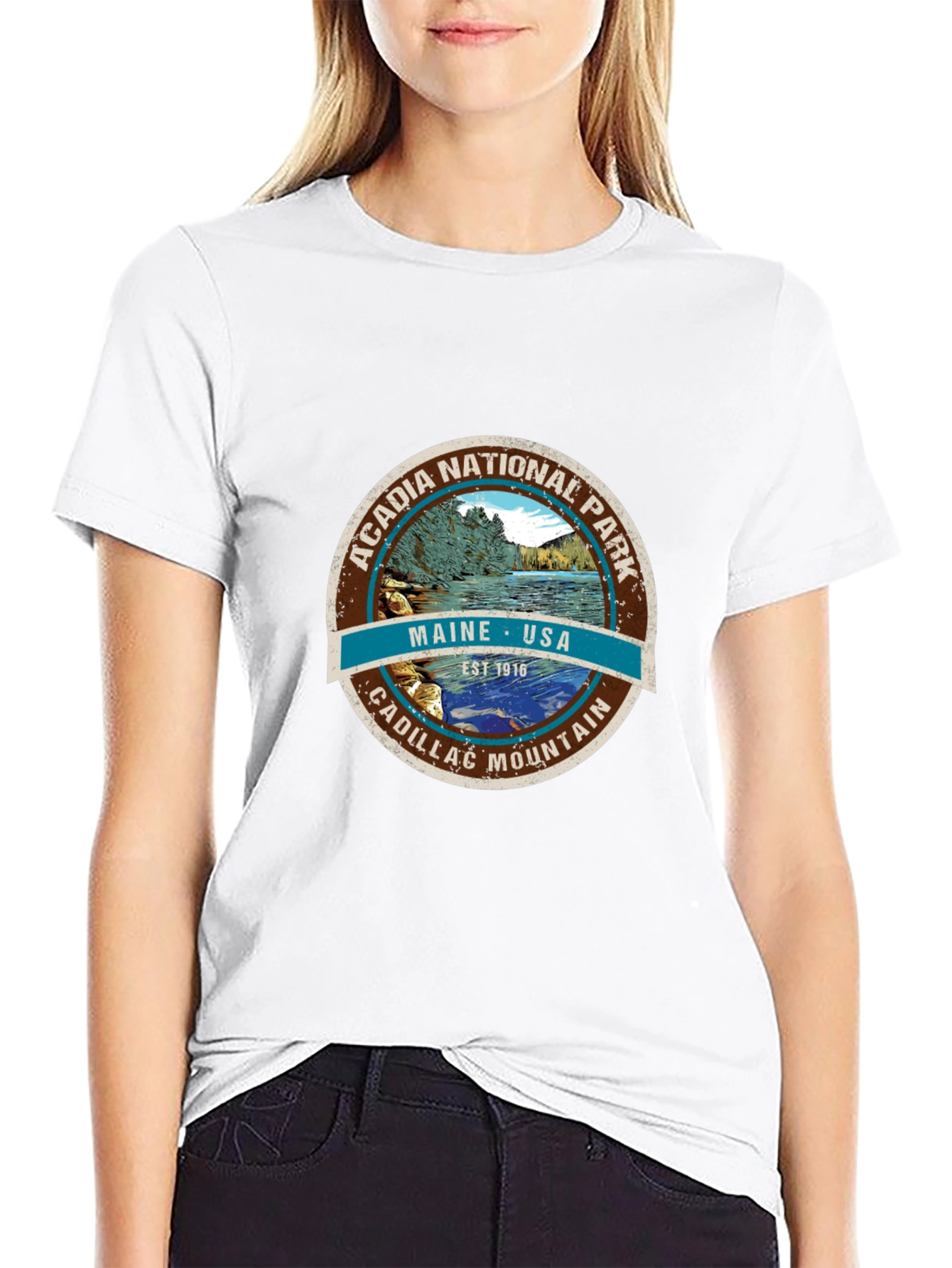 Acadia National Park Tee - Maine USA Cadillac Mountain