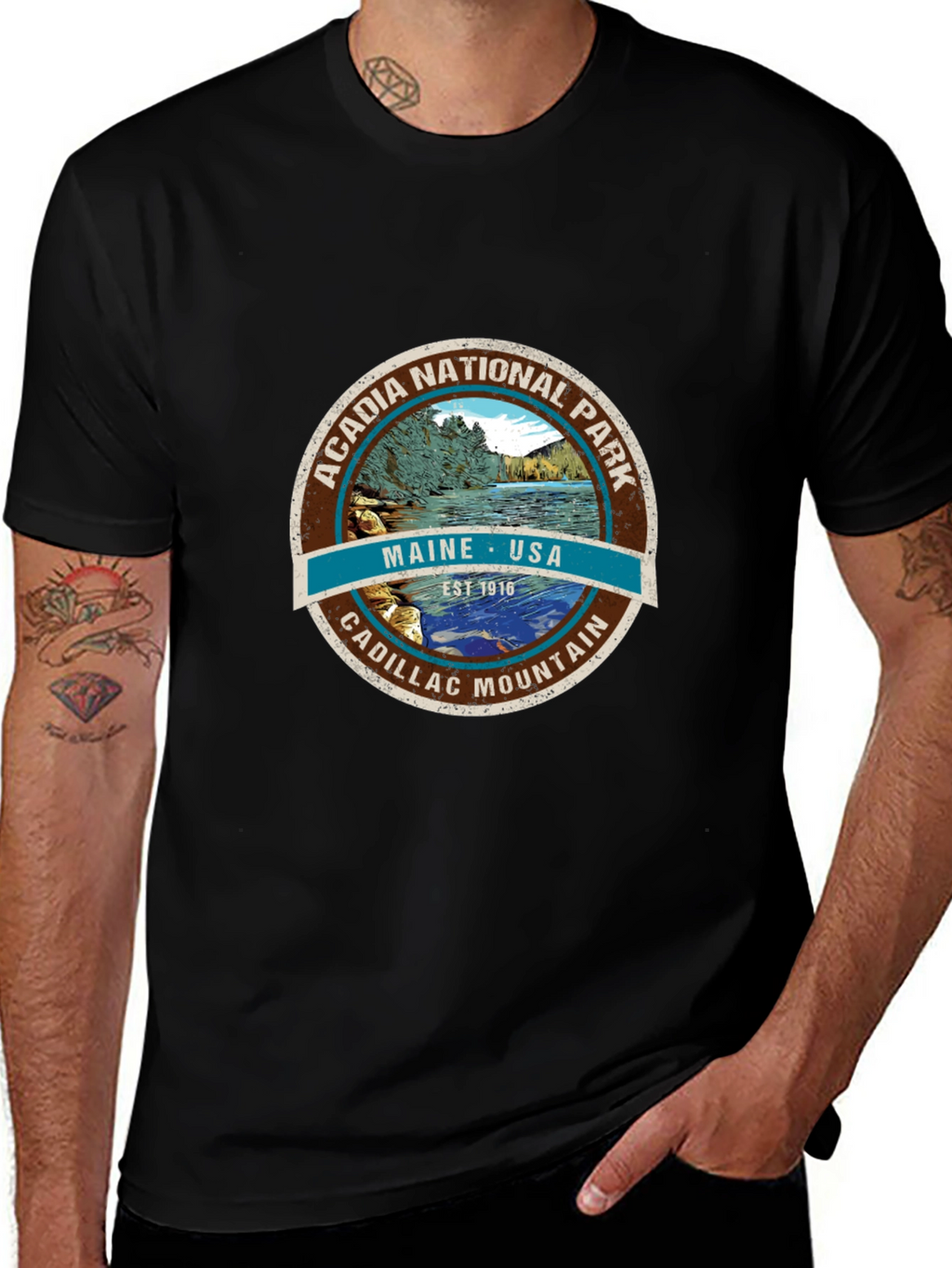 Acadia National Park Tee - Maine USA Cadillac Mountain