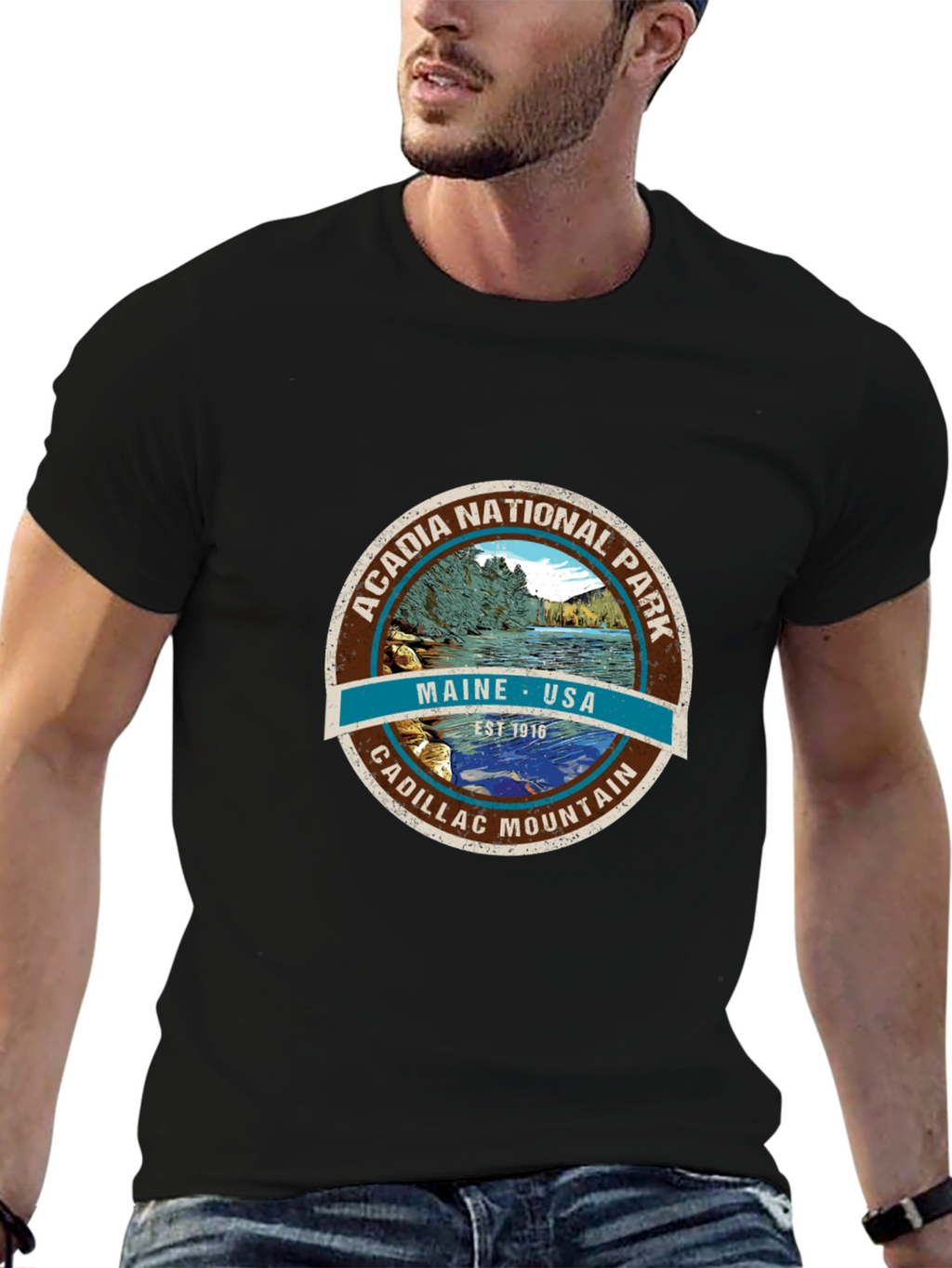 Acadia National Park Tee - Maine USA Cadillac Mountain