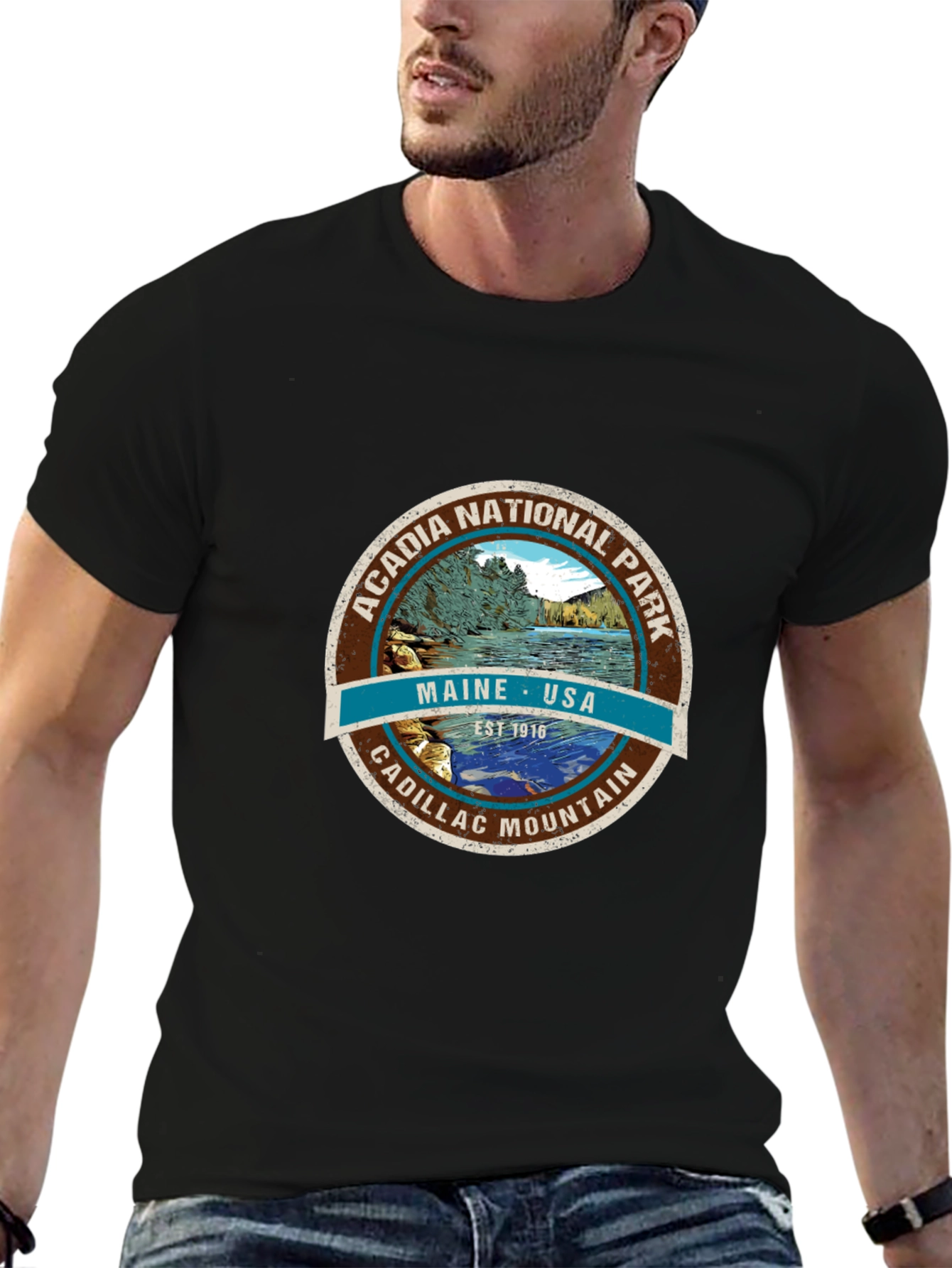 Acadia National Park Tee - Maine USA Cadillac Mountain