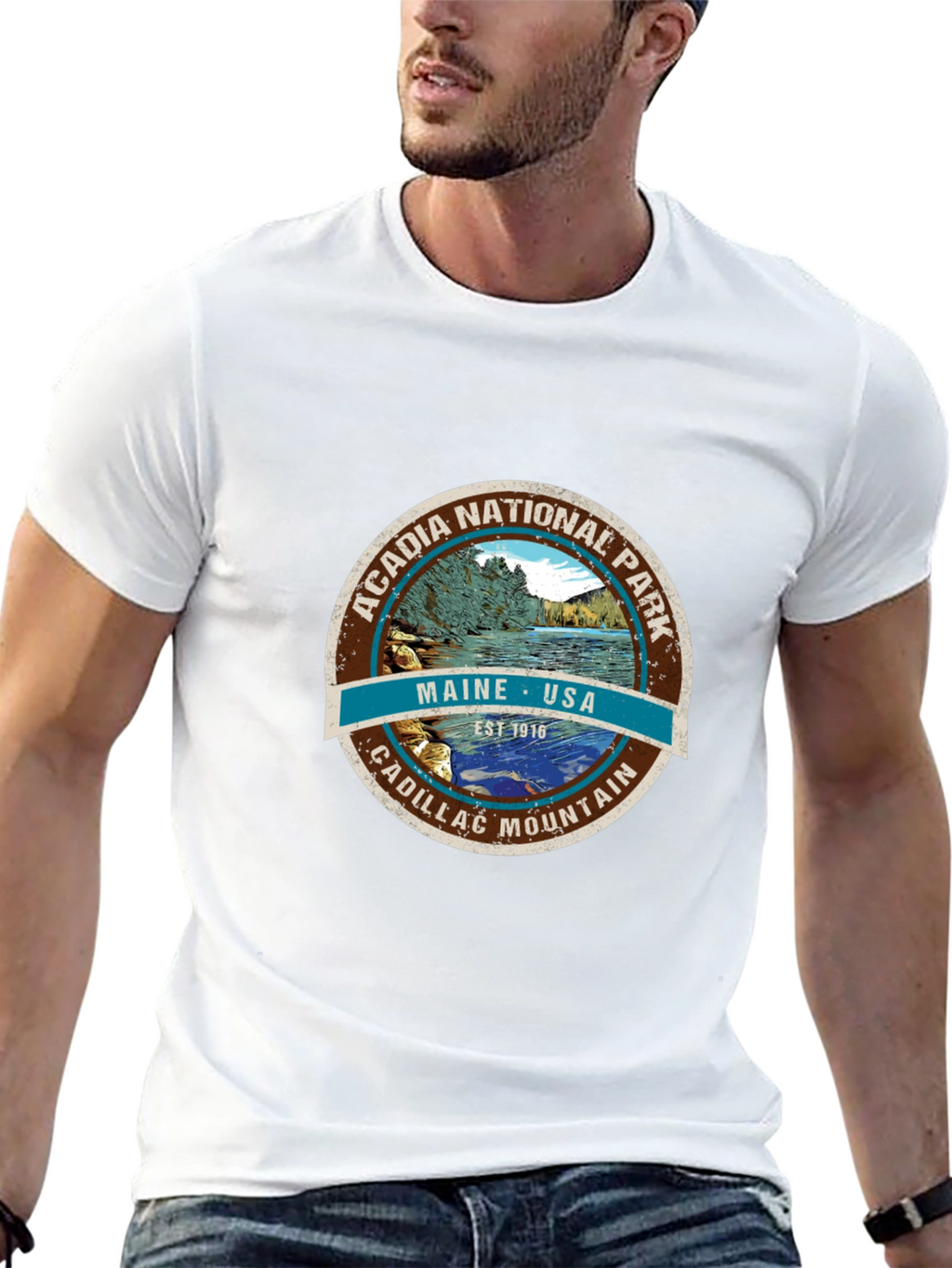 Acadia National Park Tee - Maine USA Cadillac Mountain