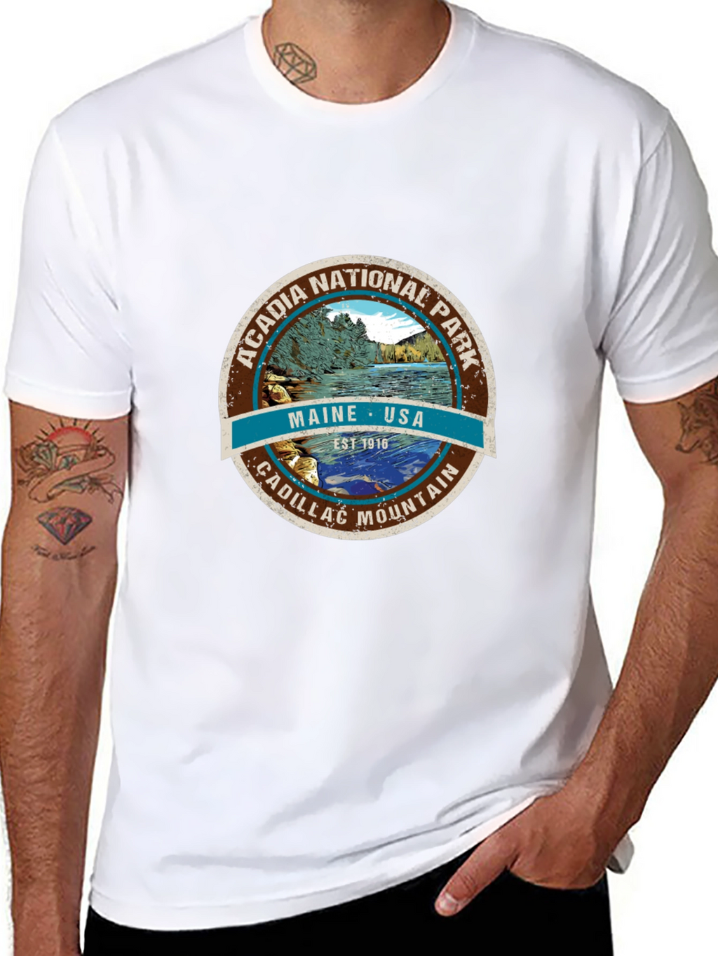 Acadia National Park Tee - Maine USA Cadillac Mountain