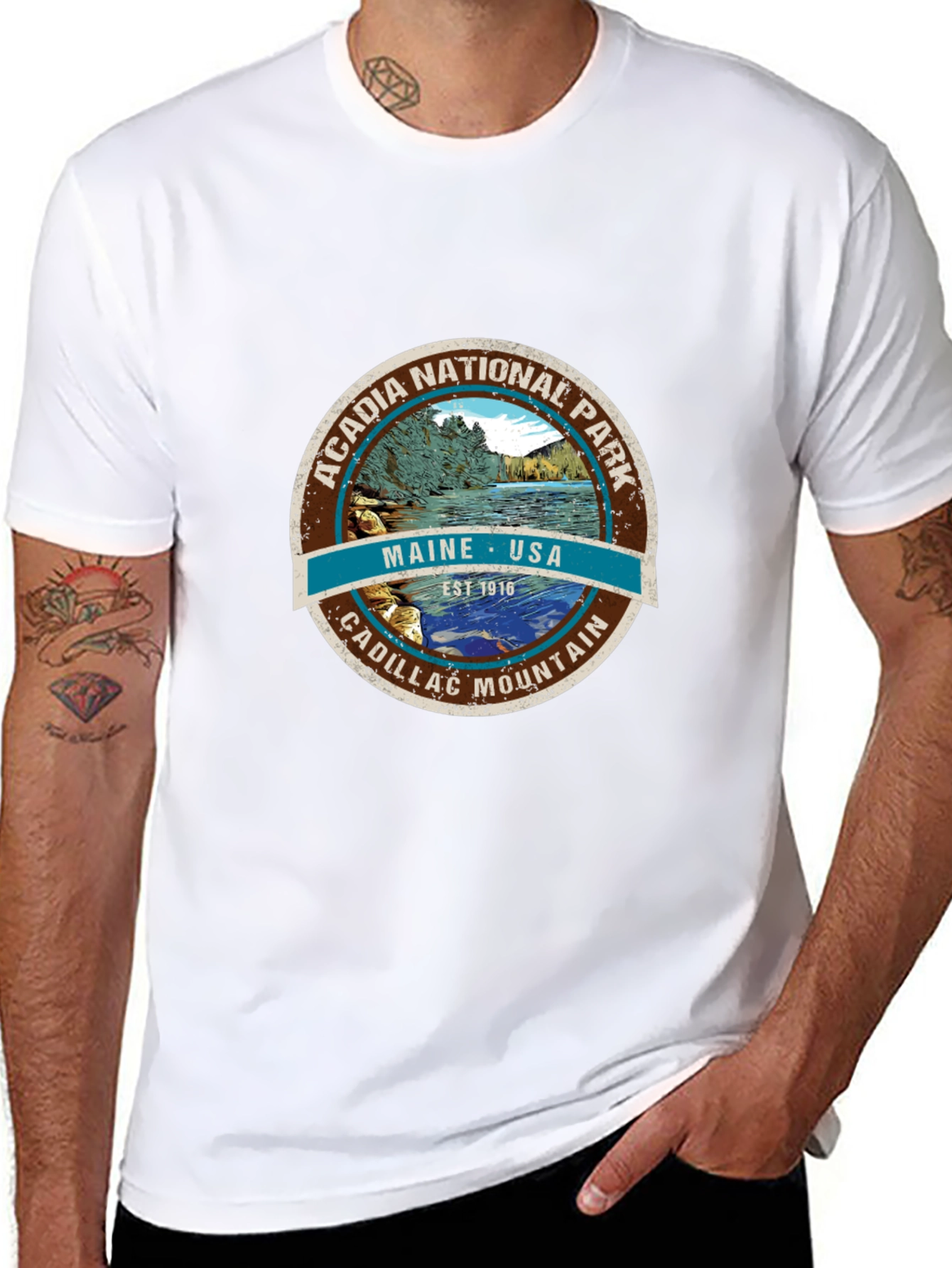 Acadia National Park Tee - Maine USA Cadillac Mountain