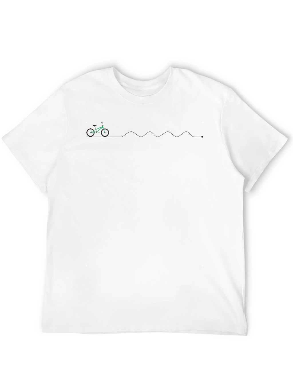 Mens Black Bike Trail Graphic Tee