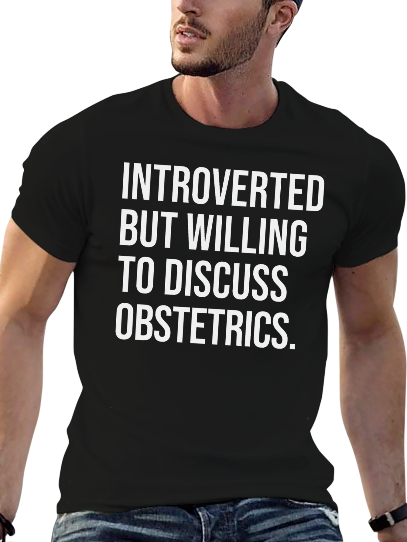 Introverted Obstetrics T-Shirt Funny OBGYN Tee
