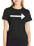 Right Arrow Graphic Tee - Black Casual Shirt