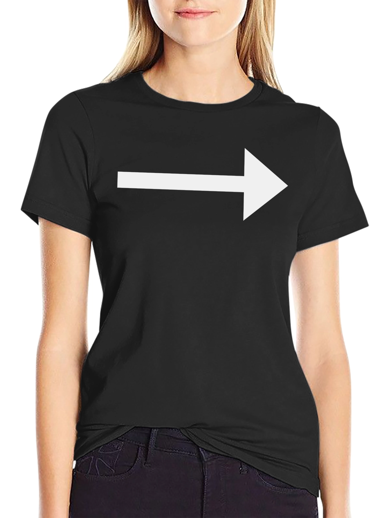 Right Arrow Graphic Tee - Black Casual Shirt