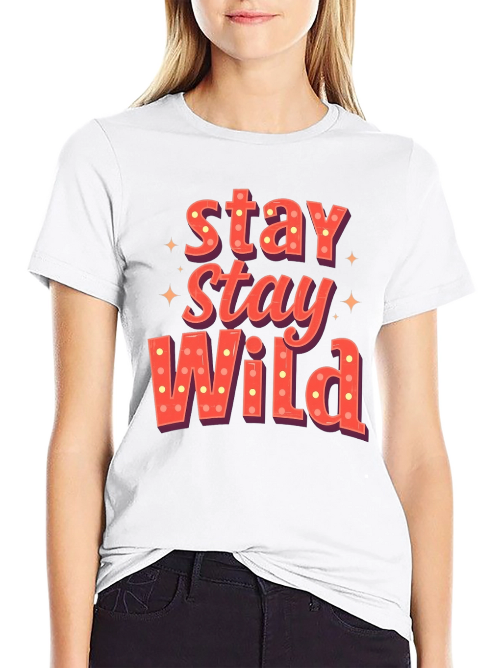 Stay Wild Graphic Print Mens T-Shirt