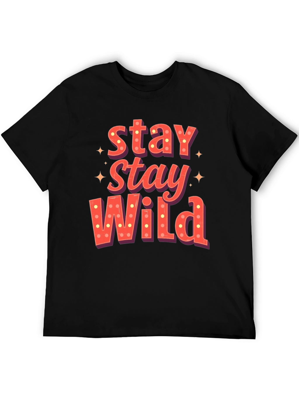 Stay Wild Graphic Print Mens T-Shirt