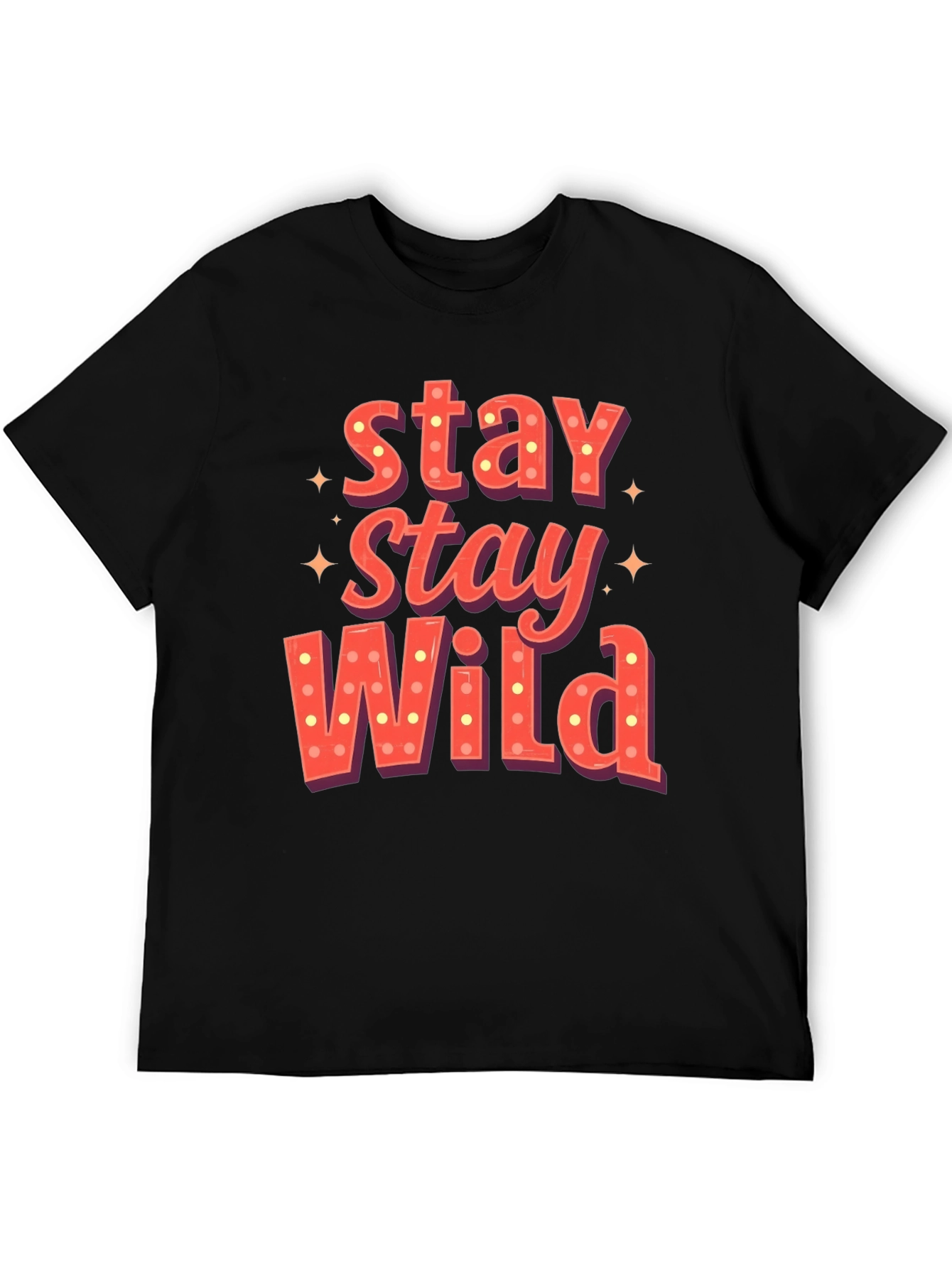 Stay Wild Graphic Print Mens T-Shirt