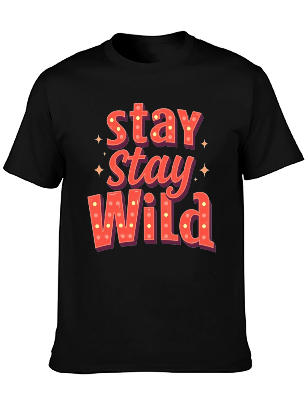Stay Wild Graphic Print Mens T-Shirt