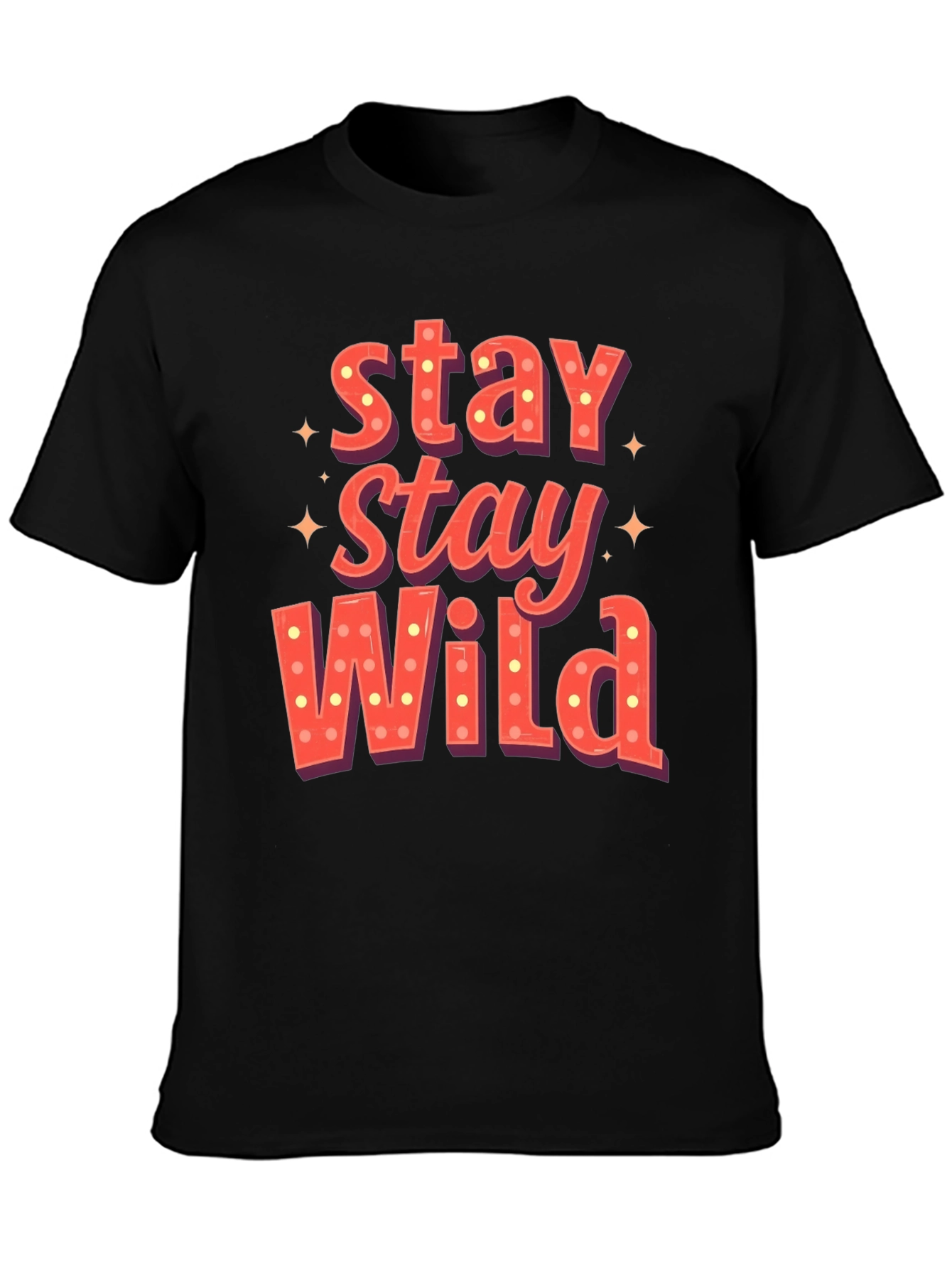 Stay Wild Graphic Print Mens T-Shirt