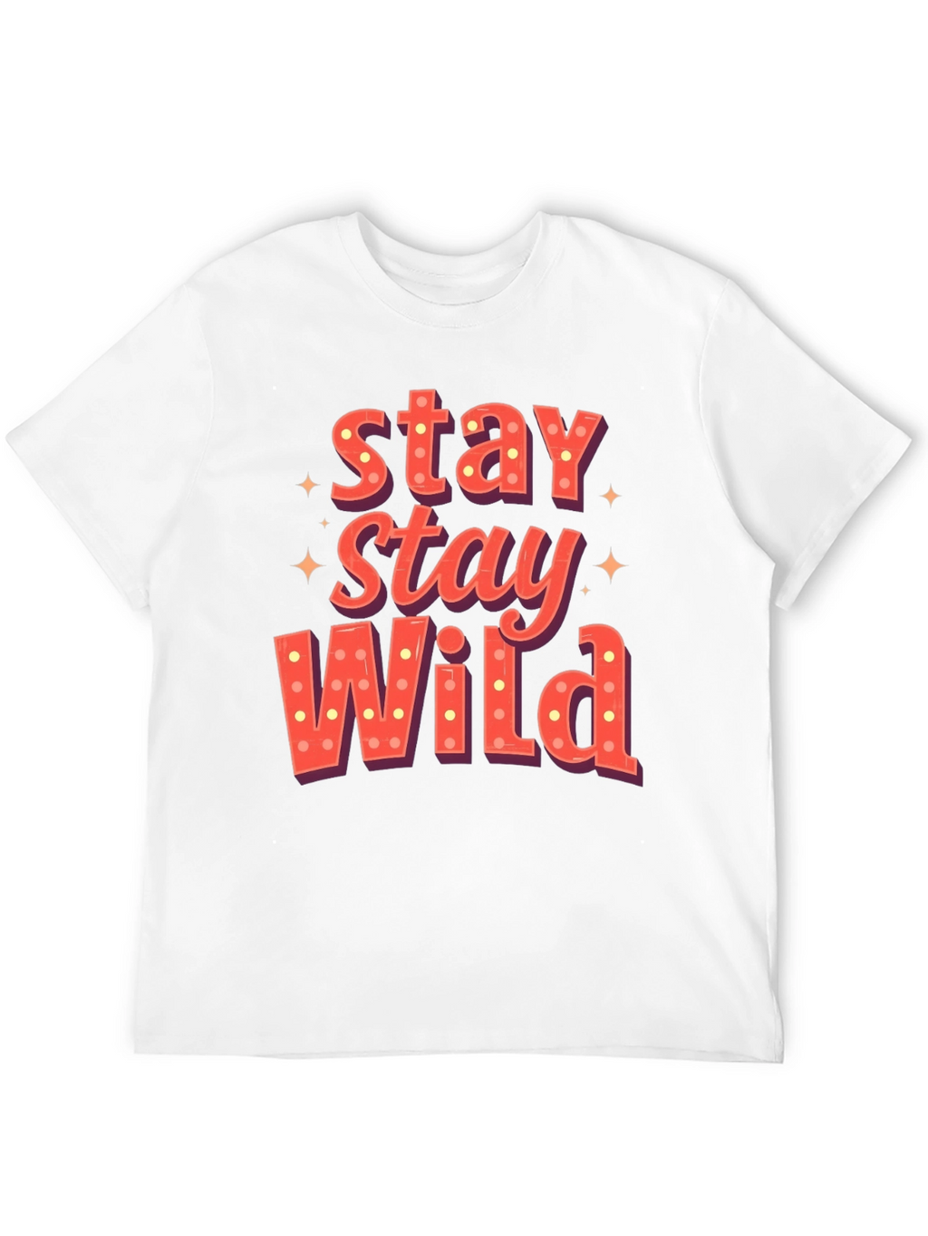 Stay Wild Graphic Print Mens T-Shirt