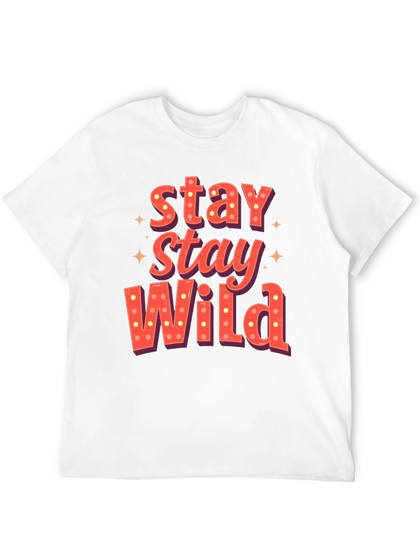 Stay Wild Graphic Print Mens T-Shirt