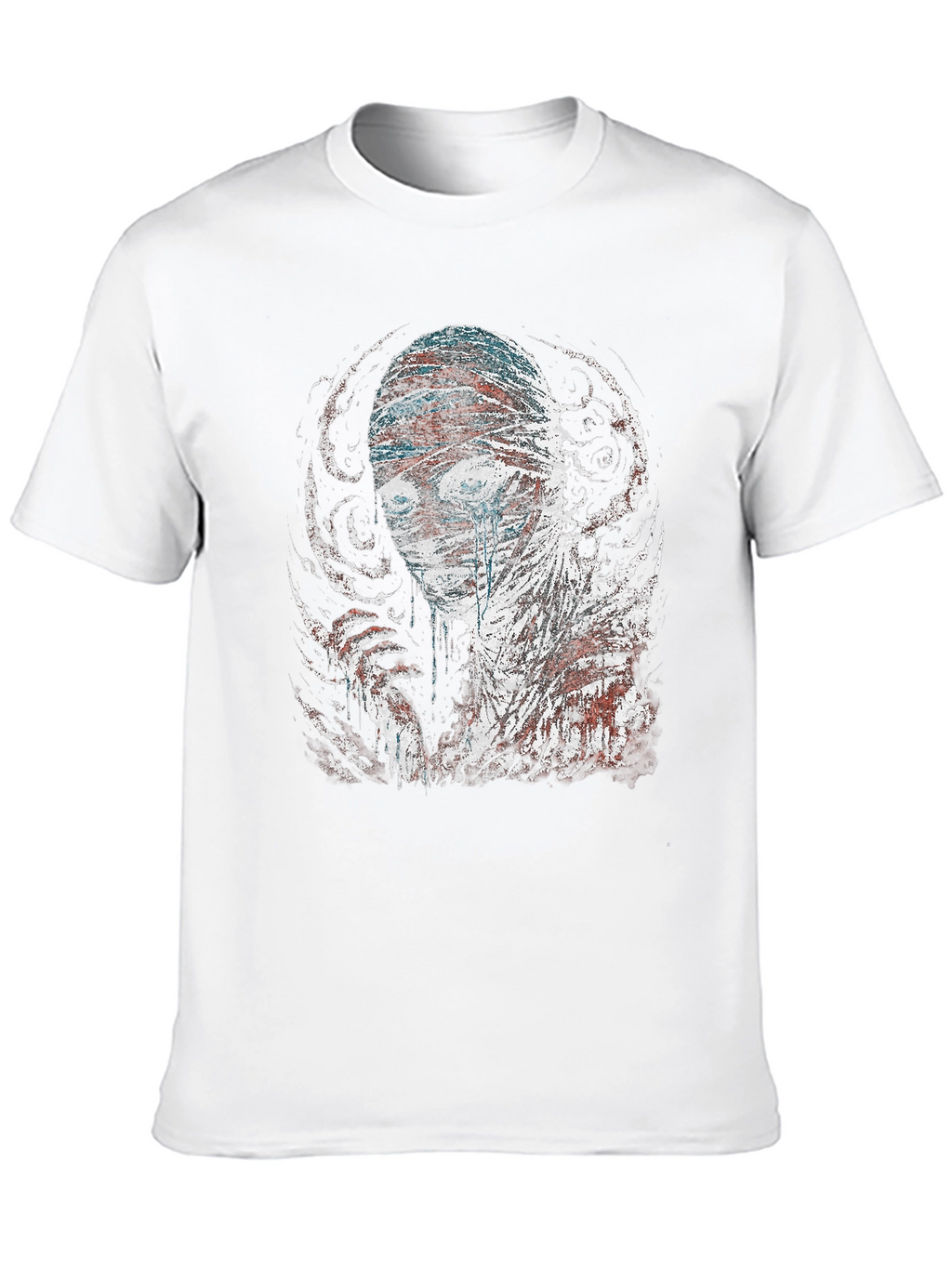Bandaged Head Graphic Tee - Dark Style