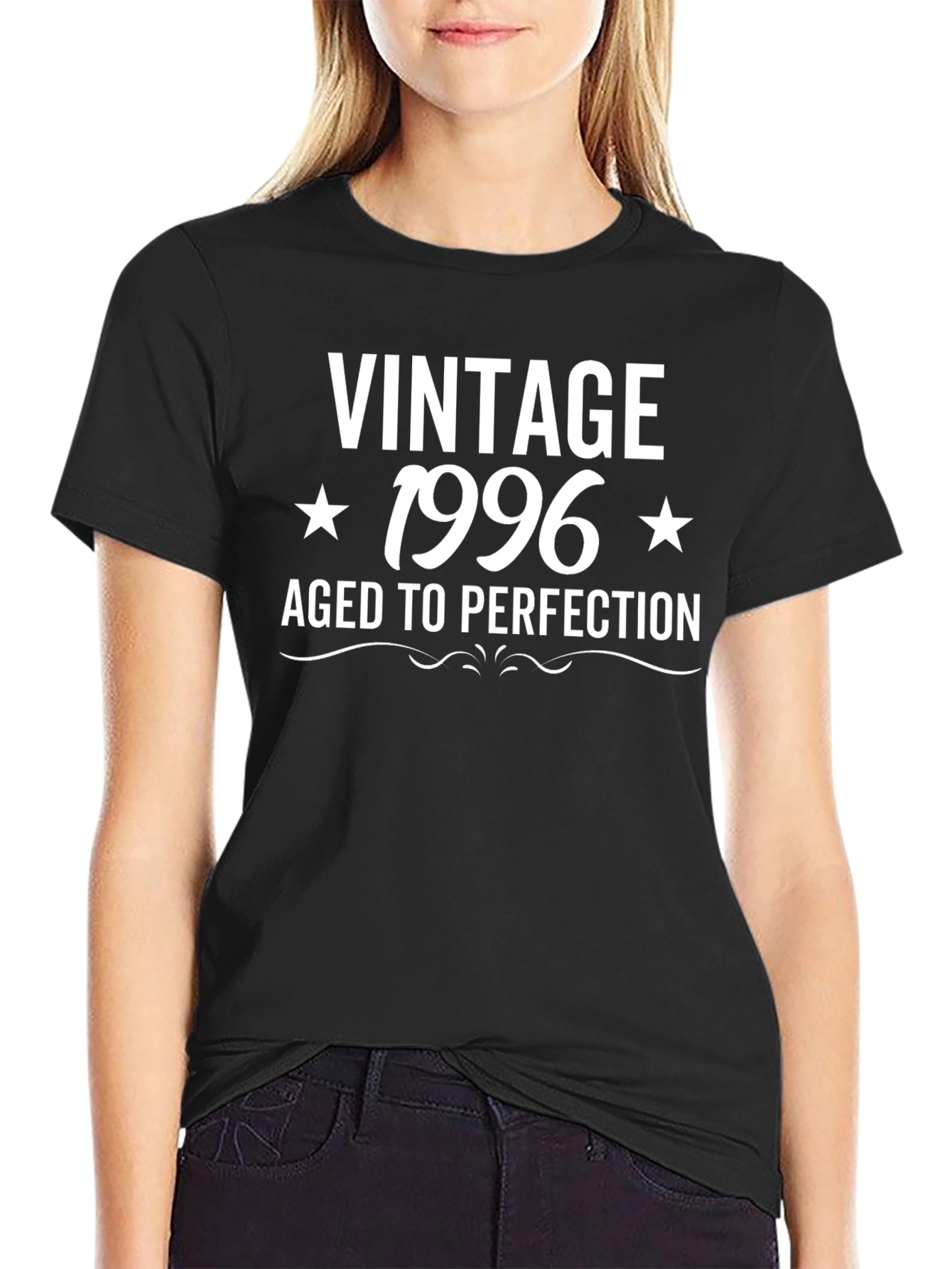 Vintage 1996 Aged to Perfection Black T-Shirt
