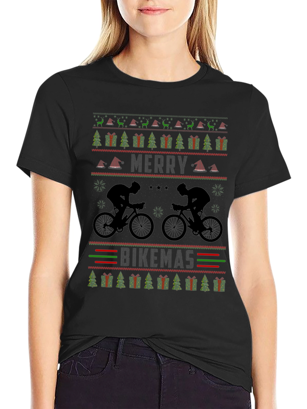 Merry Bikemas Ugly Christmas Sweater T-Shirt