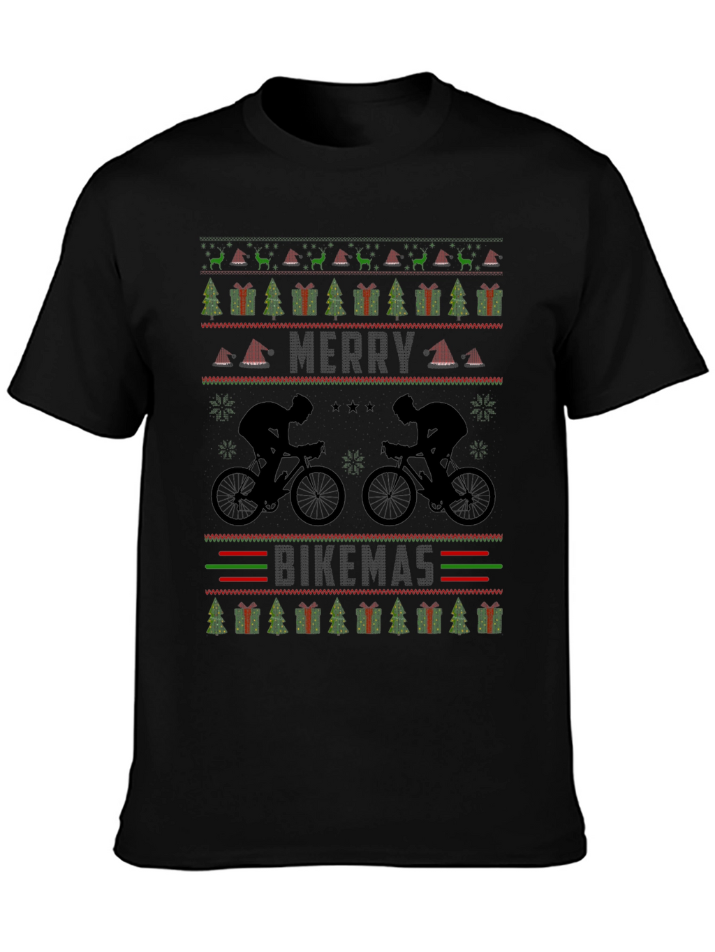 Merry Bikemas Ugly Christmas Sweater T-Shirt