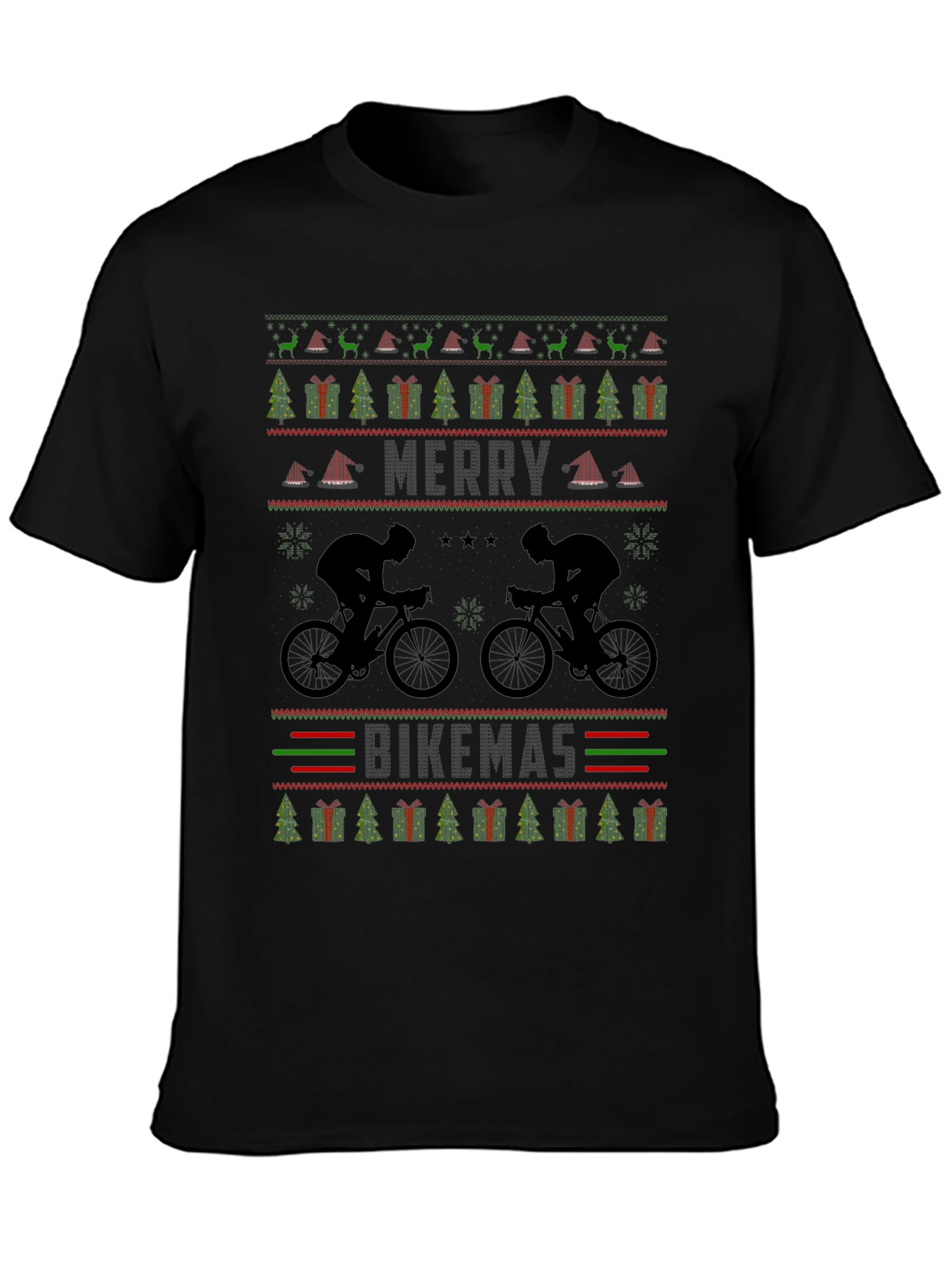 Merry Bikemas Ugly Christmas Sweater T-Shirt