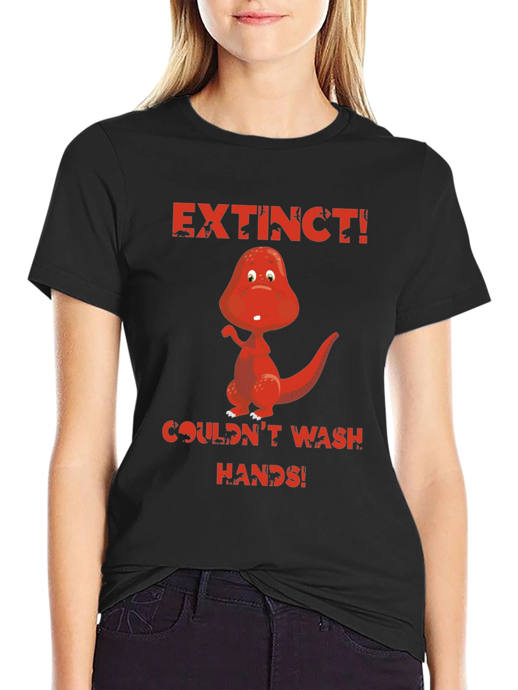 Extinct Dinosaur T-Shirt - Wash Your Hands!
