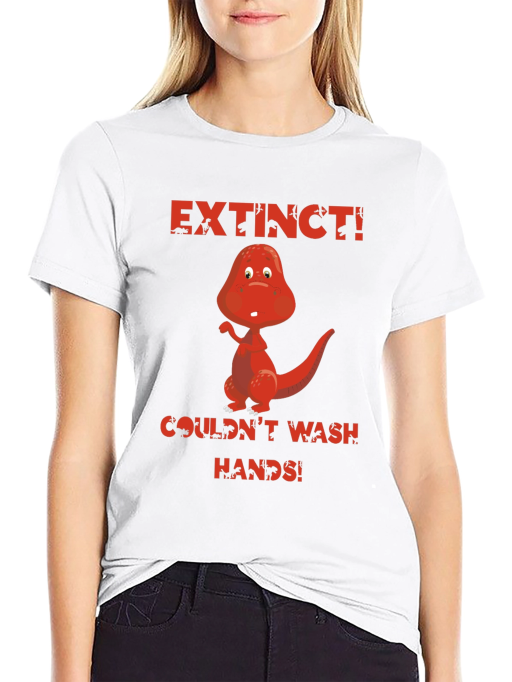 Extinct Dinosaur T-Shirt - Wash Your Hands!