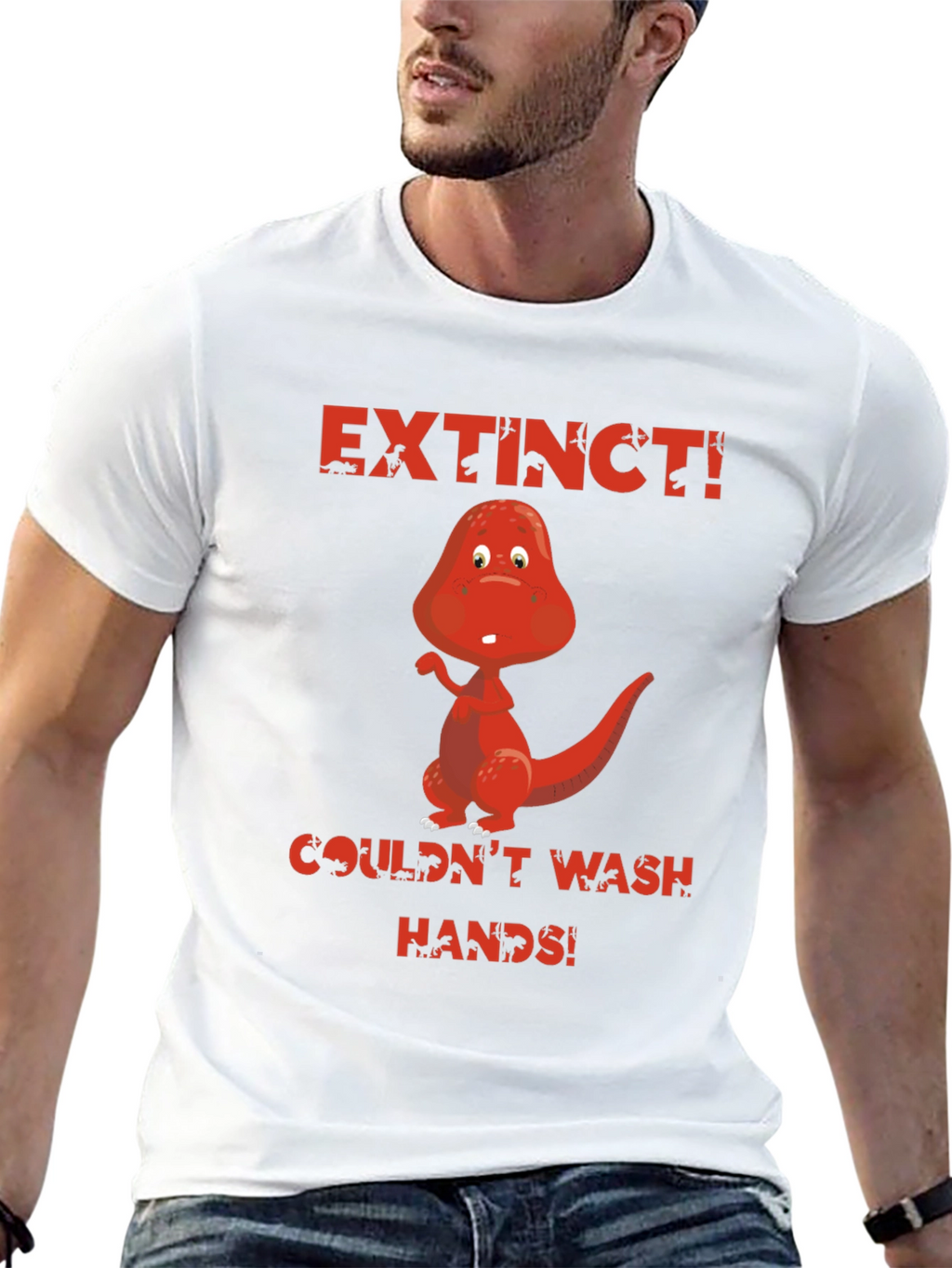 Extinct Dinosaur T-Shirt - Wash Your Hands!