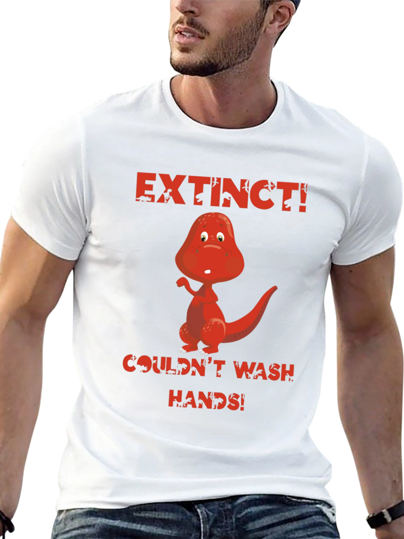Extinct Dinosaur T-Shirt - Wash Your Hands!