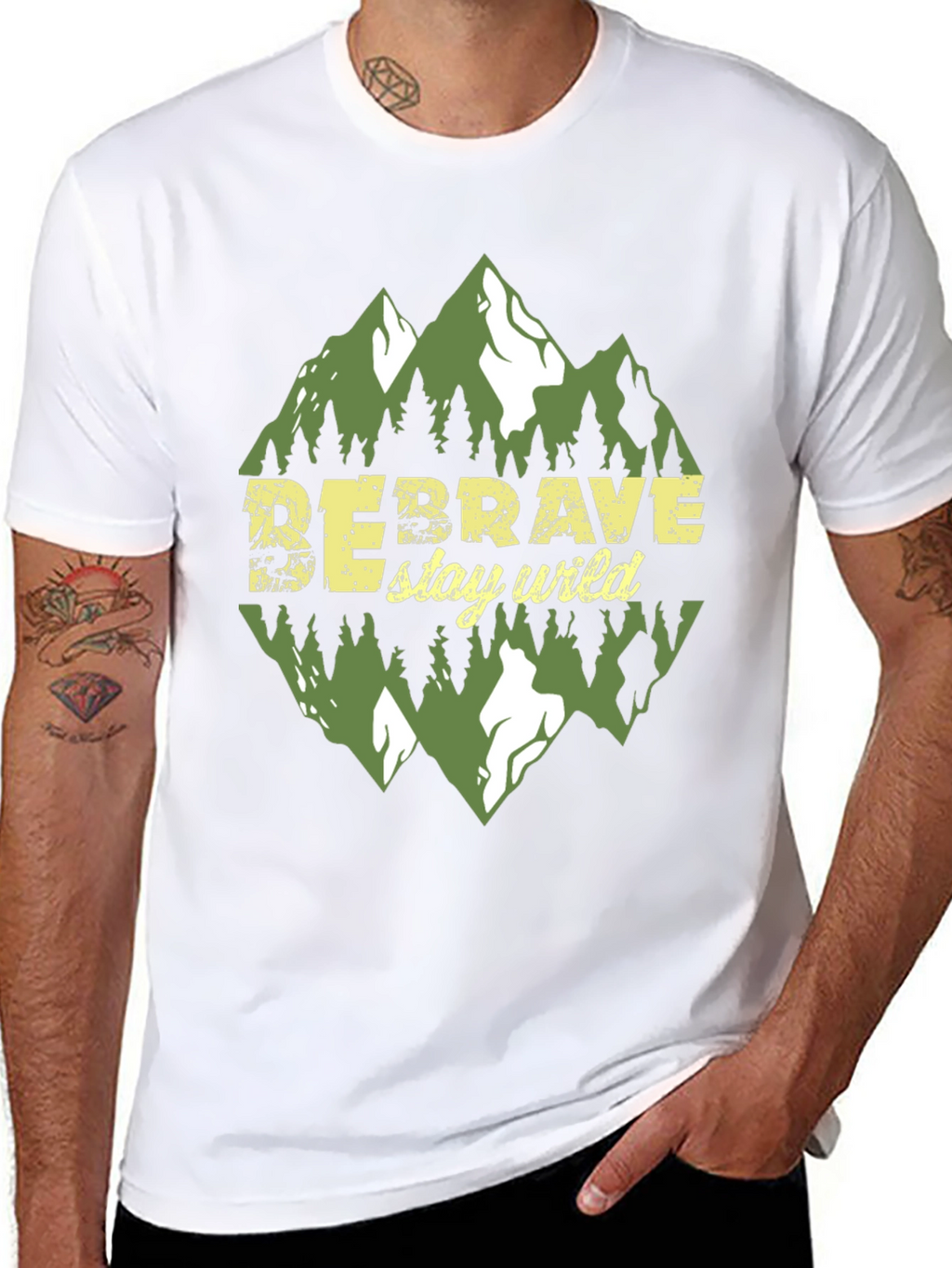 Be Brave Stay Wild Graphic Tee - Adventure Awaits