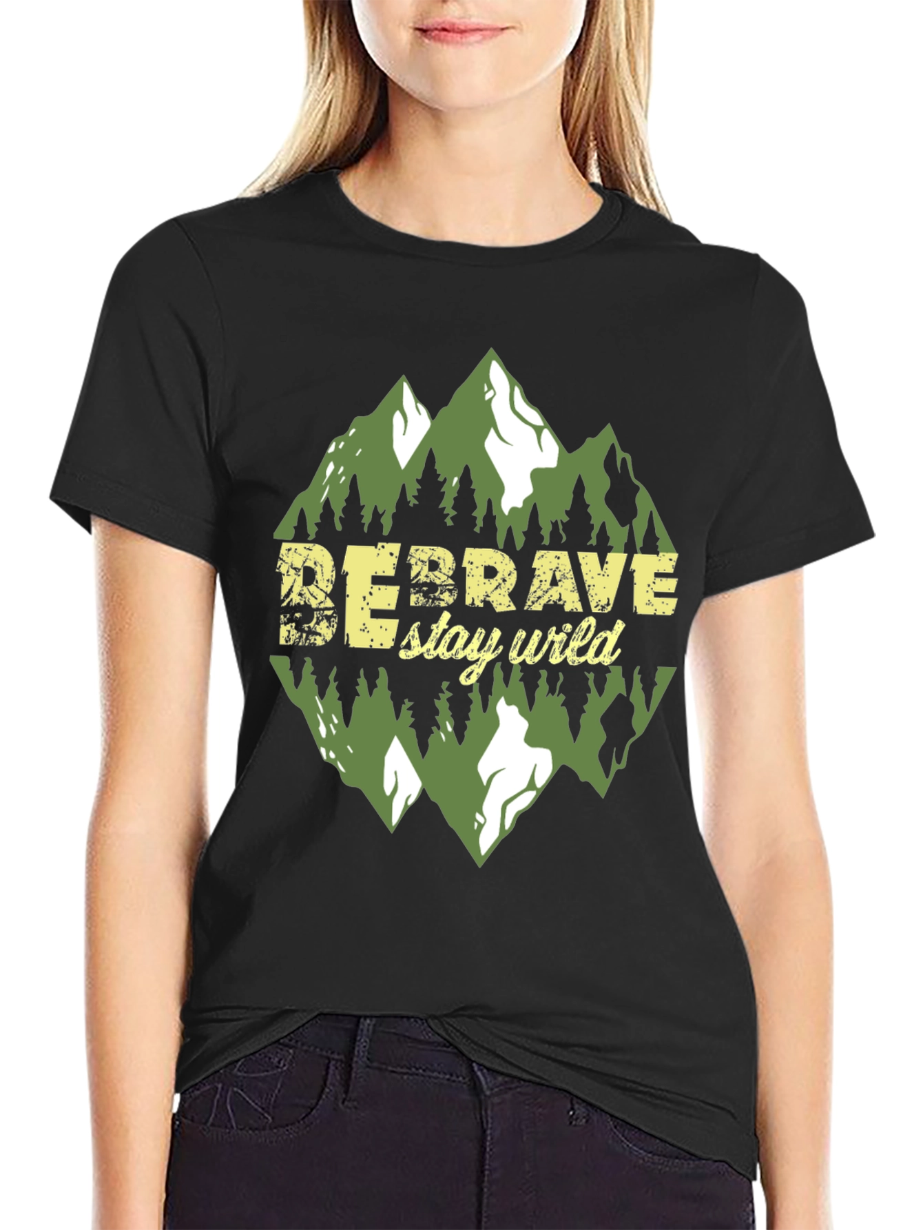 Be Brave Stay Wild Graphic Tee - Adventure Awaits