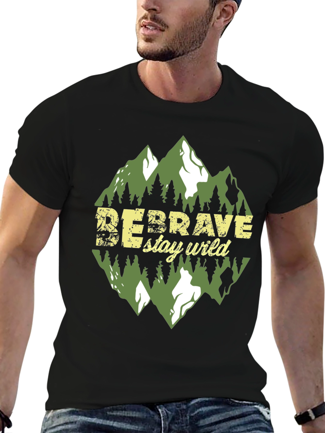 Be Brave Stay Wild Graphic Tee - Adventure Awaits