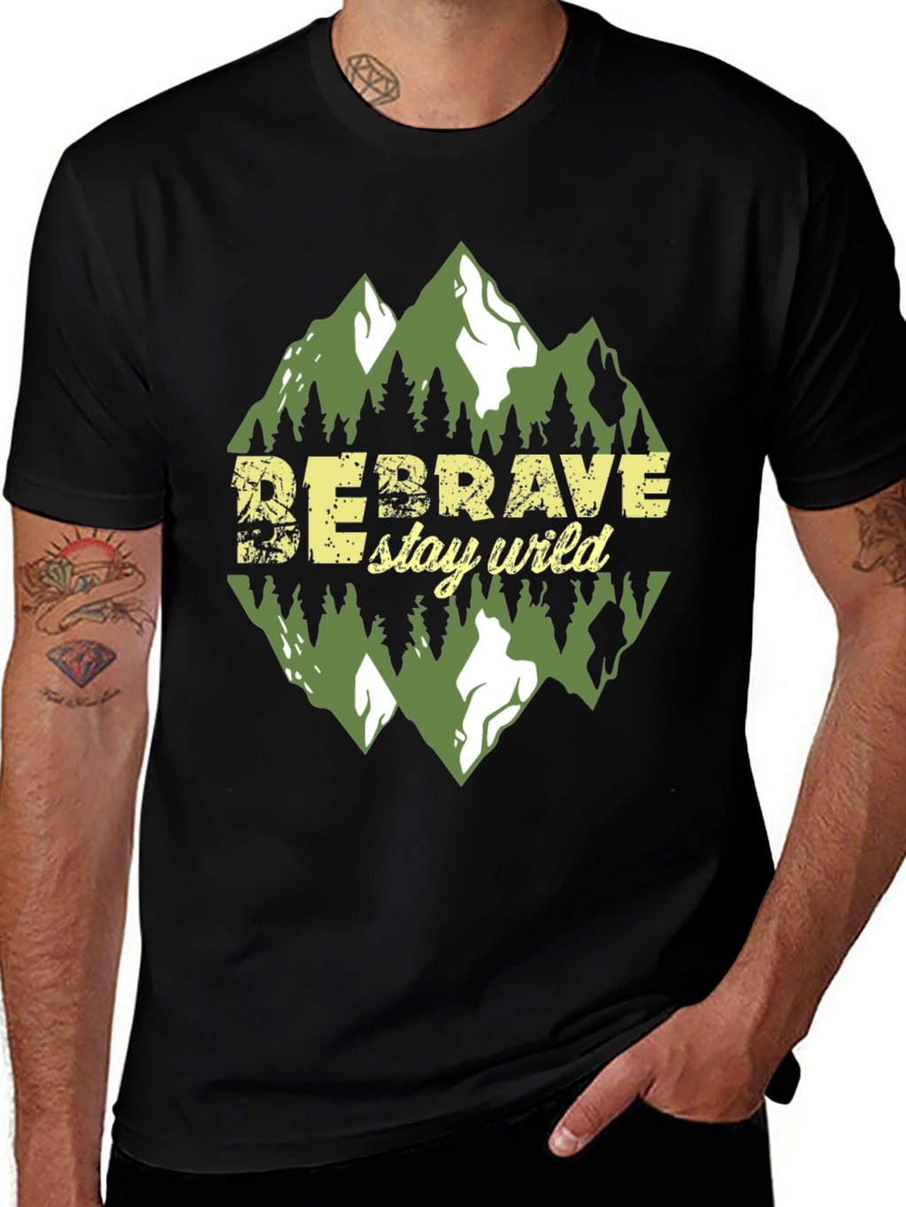 Be Brave Stay Wild Graphic Tee - Adventure Awaits