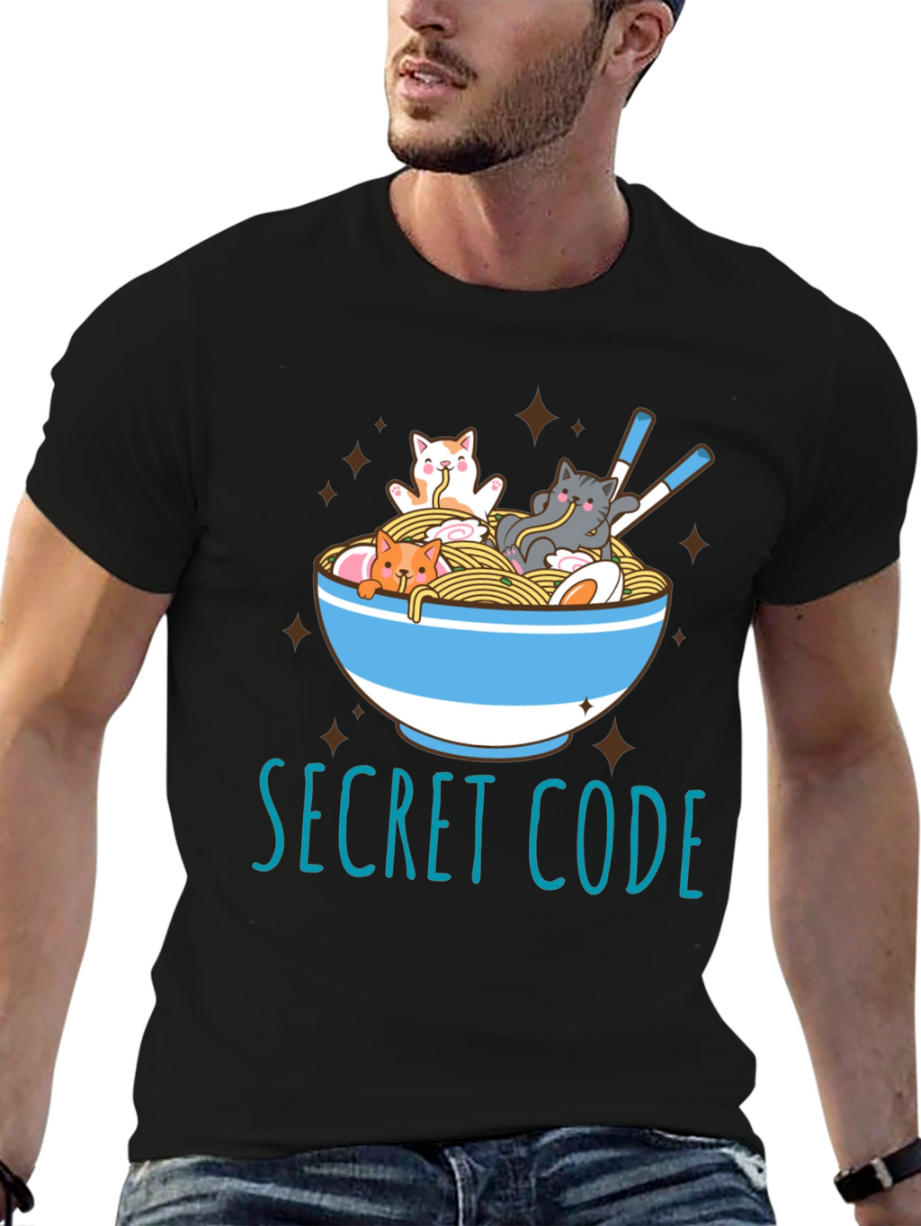 Secret Code Ramen Cats T-Shirt