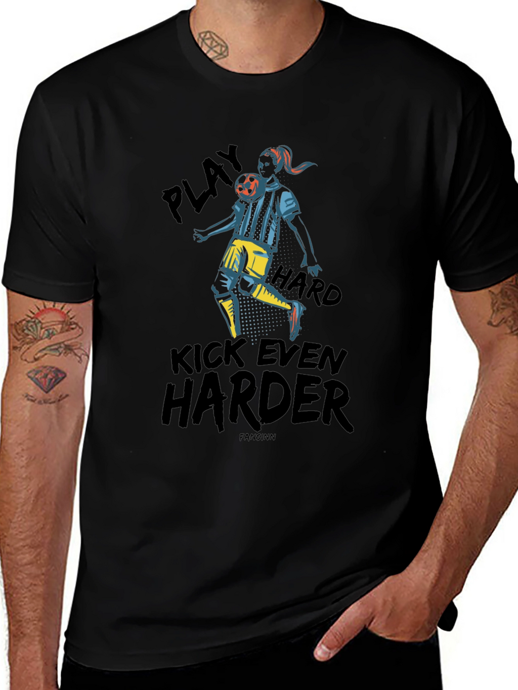 Play Hard Soccer Graphic Tee - Black
