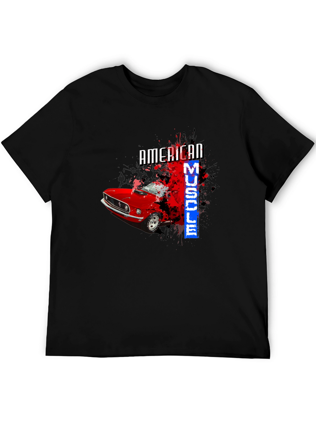 American Muscle Car Graphic T-Shirt - Black