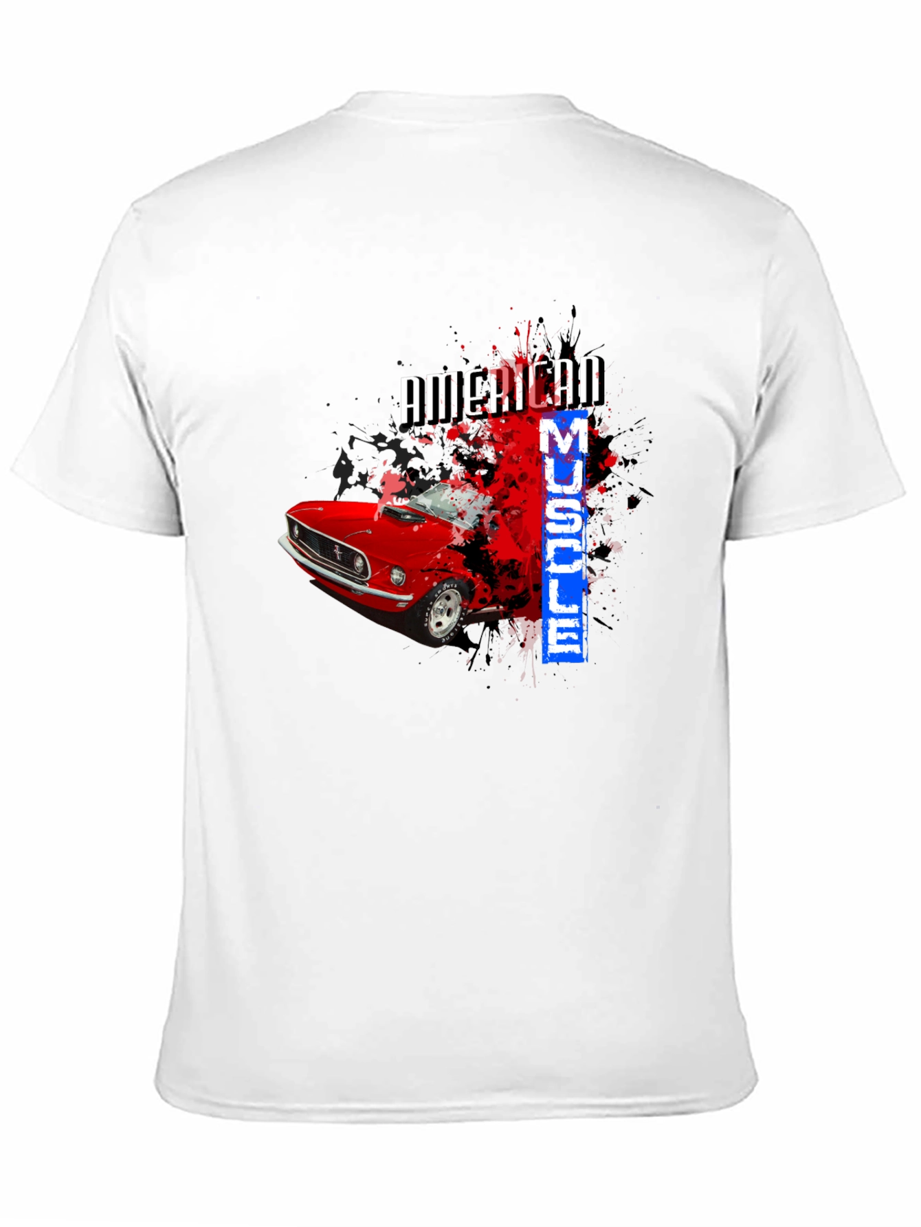 American Muscle Car Graphic T-Shirt - Black
