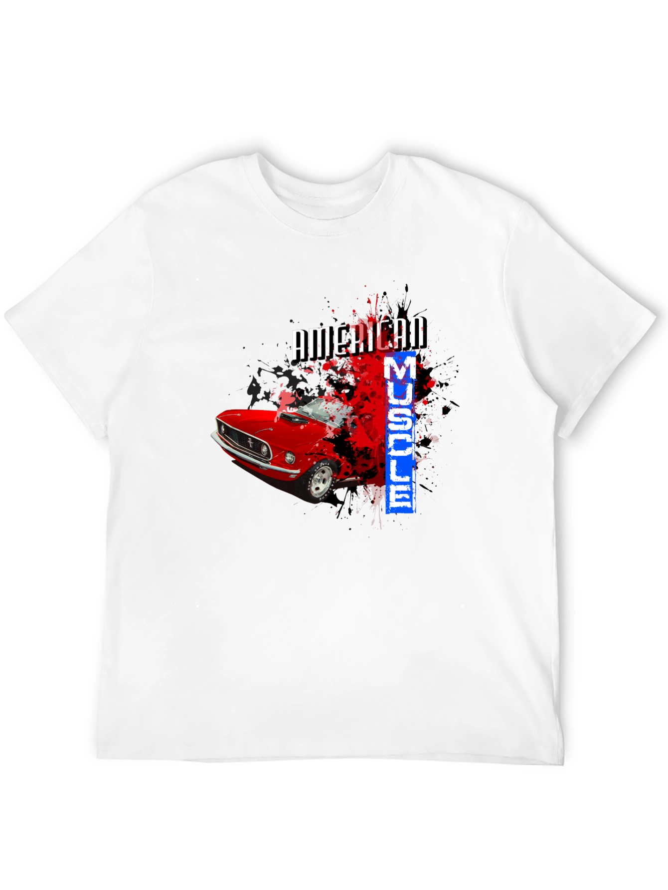 American Muscle Car Graphic T-Shirt - Black