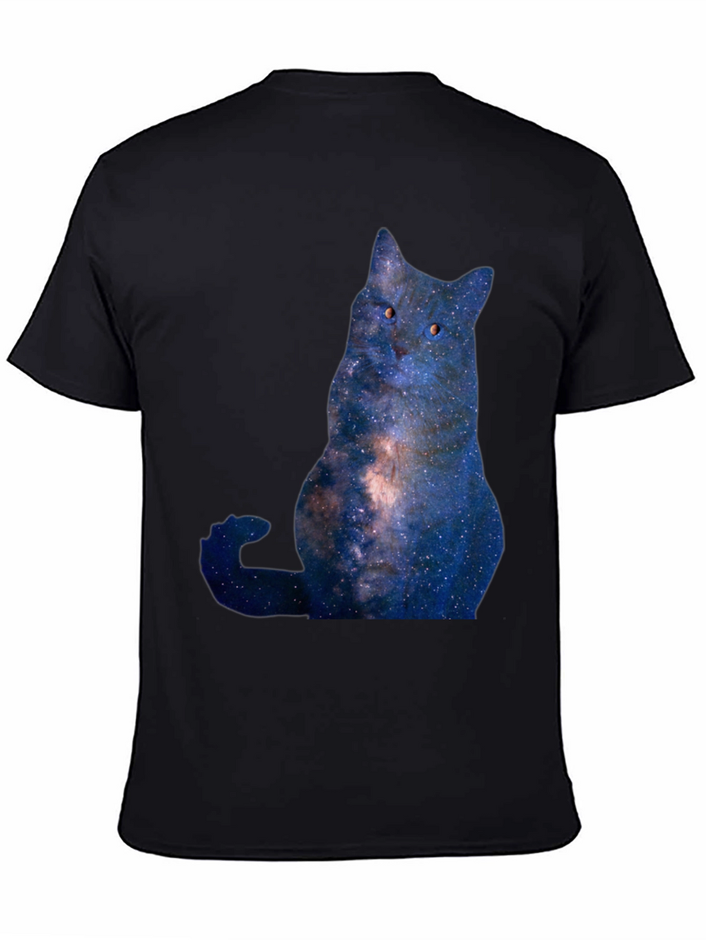 Cosmic Cat Graphic T-Shirt - Mens Black Tee