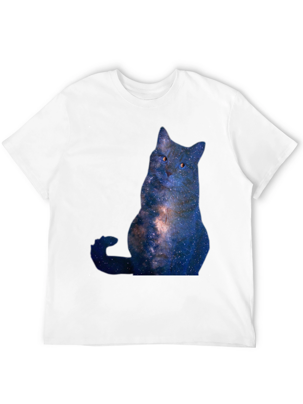 Cosmic Cat Graphic T-Shirt - Mens Black Tee