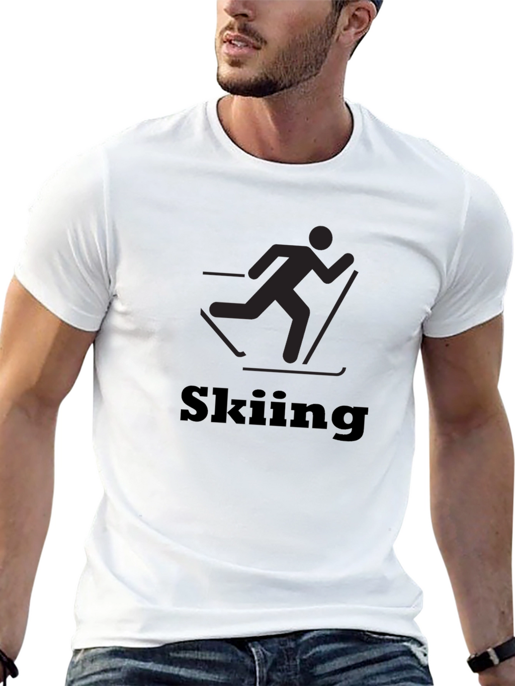 Skiing Graphic T-Shirt - Stylish Activewear