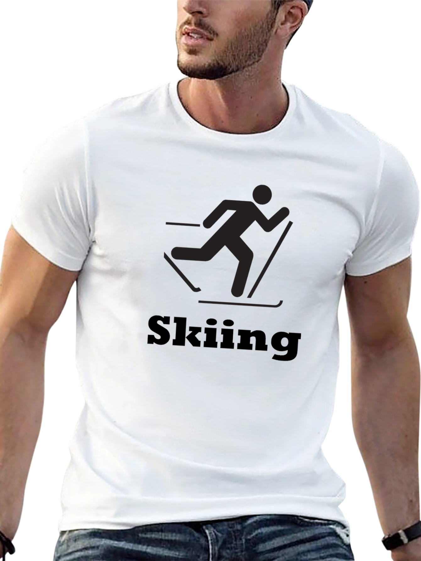 Skiing Graphic T-Shirt - Stylish Activewear