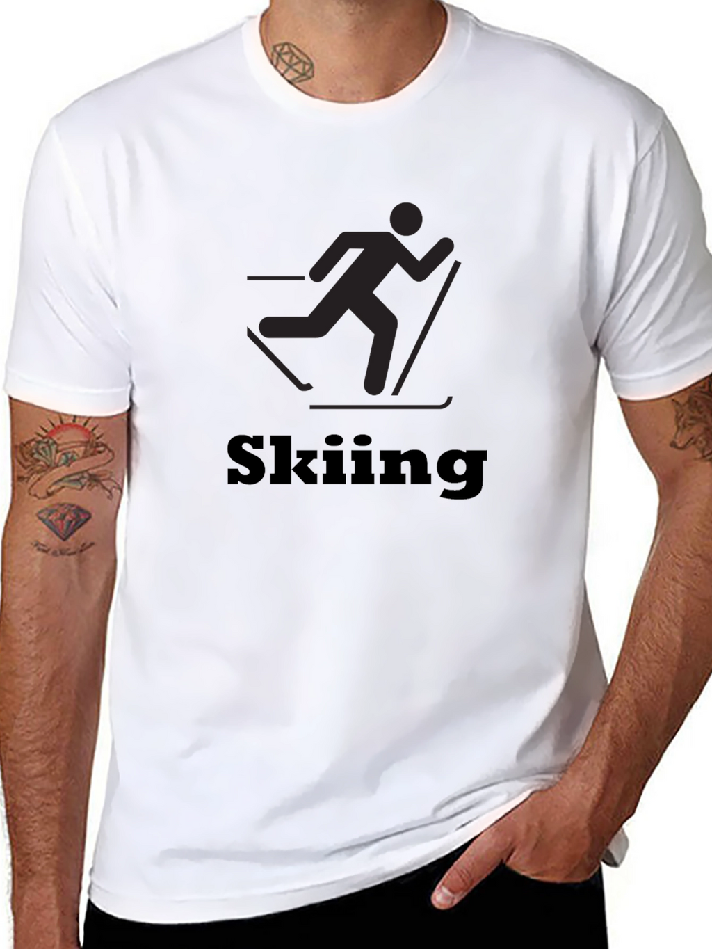 Skiing Graphic T-Shirt - Stylish Activewear
