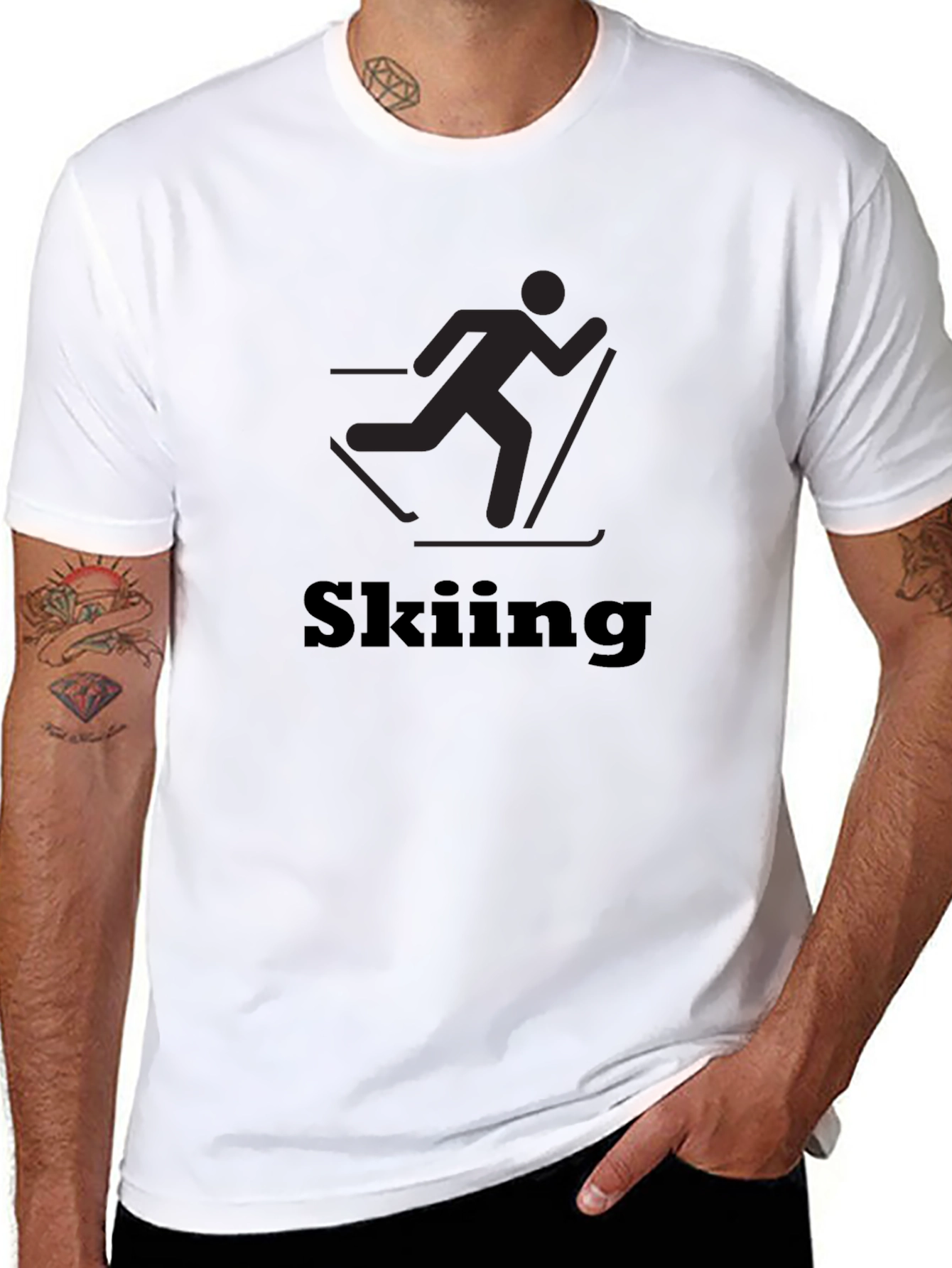 Skiing Graphic T-Shirt - Stylish Activewear