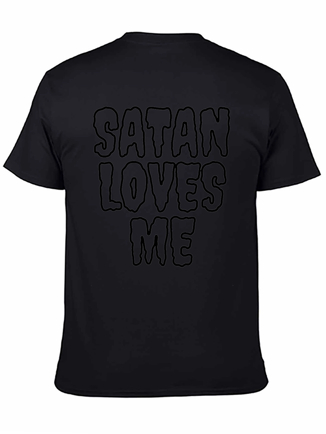 Satan Loves Me Graphic Tee - Black T-Shirt
