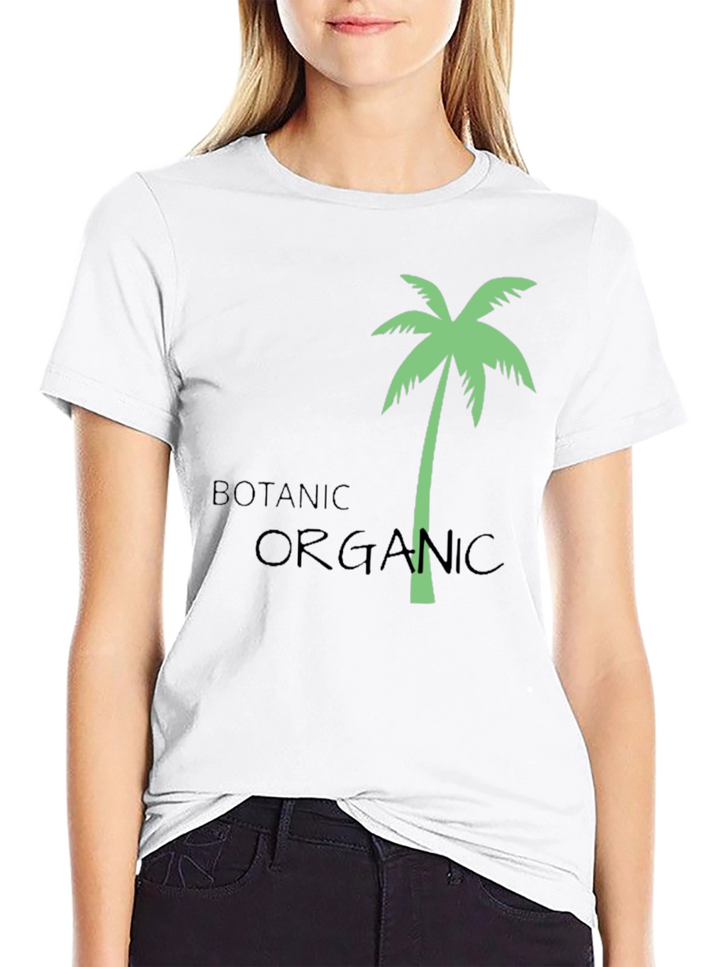 Botanic Organic Palm Tree Graphic T-Shirt